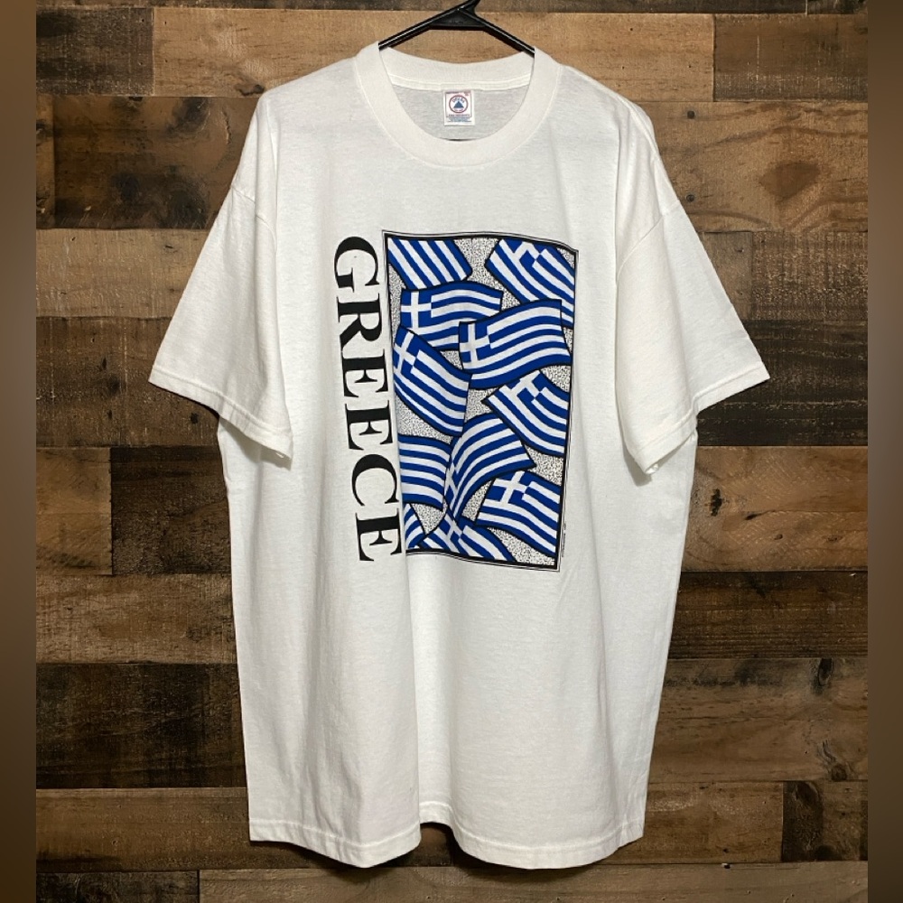 Vintage Greece Flags T-Shirt Size XL